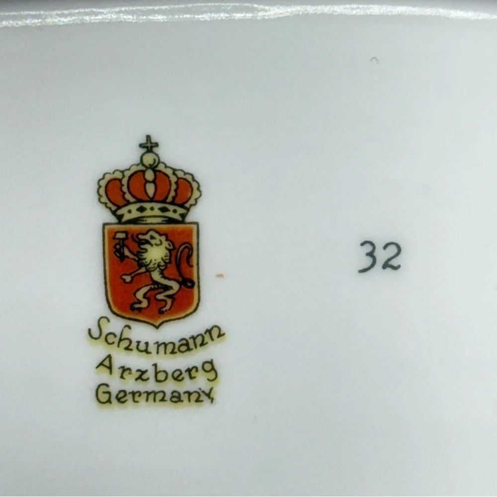 Vintage Schumann Arzberg Germany  Wild Rose Pattern Handpainted Porcelain Dish